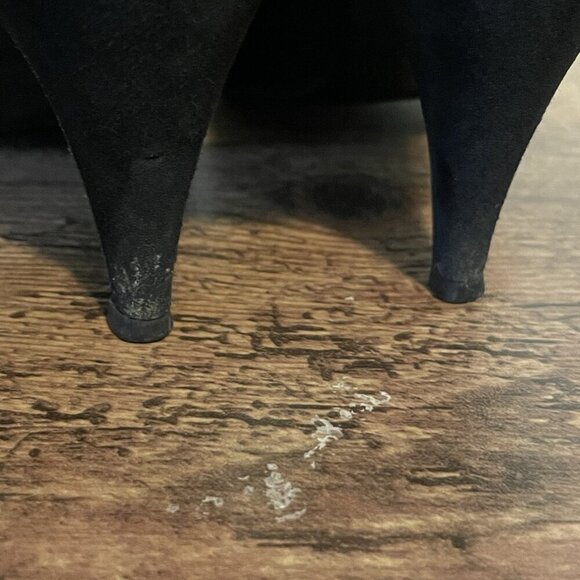 Vintage Bruno Magli Womens Heels Sz 7 AA Black Leather Studded Slingback Pump - Picture 9 of 12